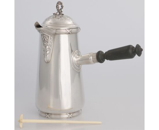 Silver chocolate pot, Adolphe Boulenger, Paris, late 19th century