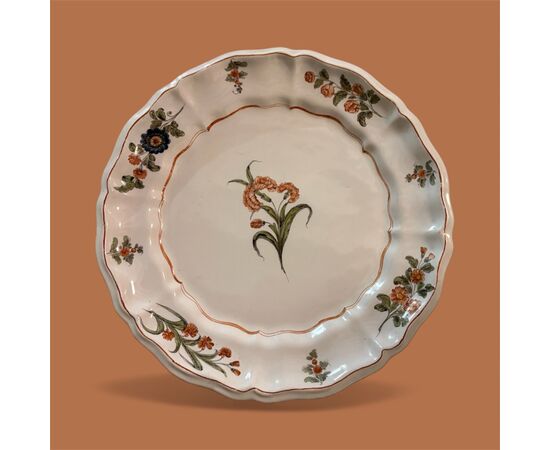 05 piatti in maiolica , manifattura Antonibon , Nove di Bassano , seconda metà del XVIII secolo