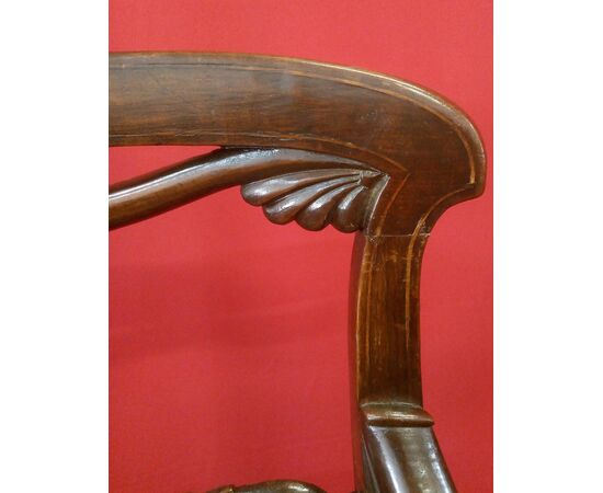 Walnut armchair Carlo X