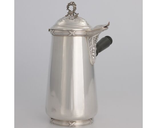 Silver chocolate pot, Adolphe Boulenger, Paris, late 19th century
