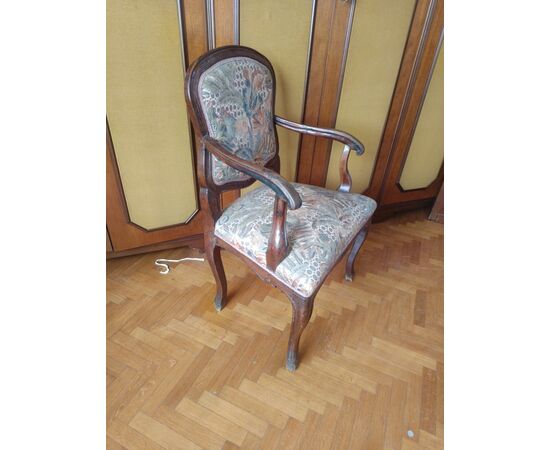 Comfortable walnut armchair