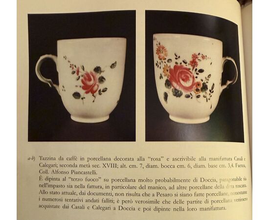 Zuccheriera in porcellana di Doccia decorata a Pesaro alla Casali e Callegari.