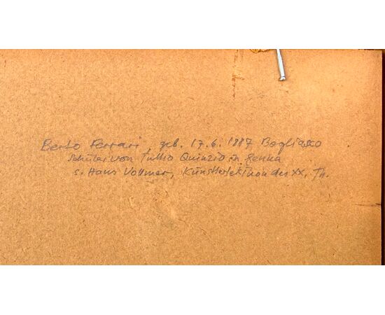 Oil painting on panel depicting a seascape. Berto Ferrari (Bogliasco 1887 - Genoa 1965)