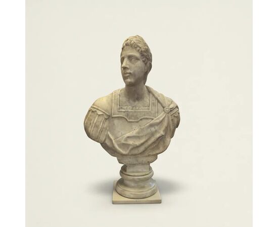 
Busto Imperatore Romano in Marmo, Scuola Romana XVII secolo