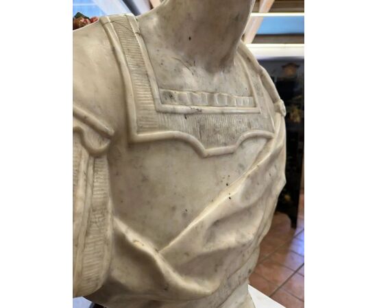 
Busto Imperatore Romano in Marmo, Scuola Romana XVII secolo