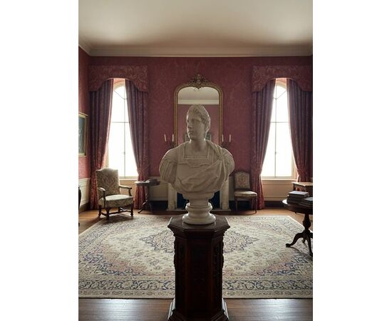 
Busto Imperatore Romano in Marmo, Scuola Romana XVII secolo