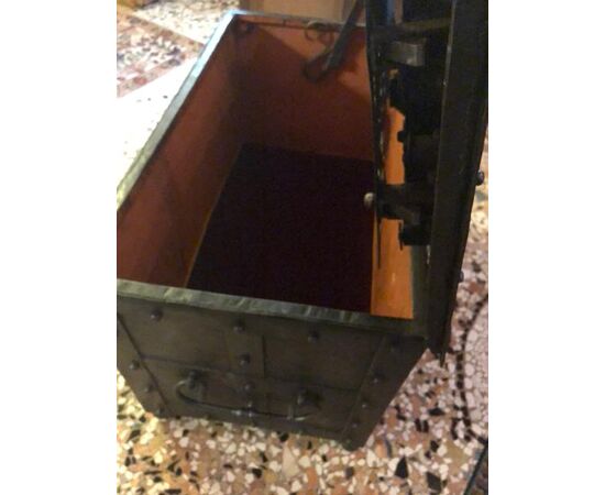 17th-century wrought iron chest
