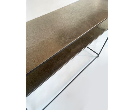 Consolle contemporanea - champagne gold