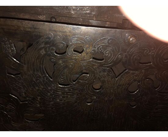 17th-century wrought iron chest