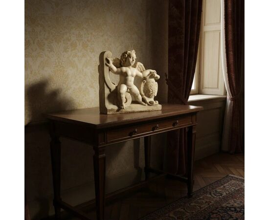 
Putto Alato in Marmo di Carrara, Sicilia XVII secolo