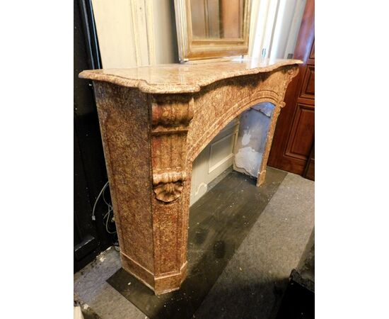 chm602 fireplace in red marble &#39;800, mis. cm 160 xh 103 p. 41     