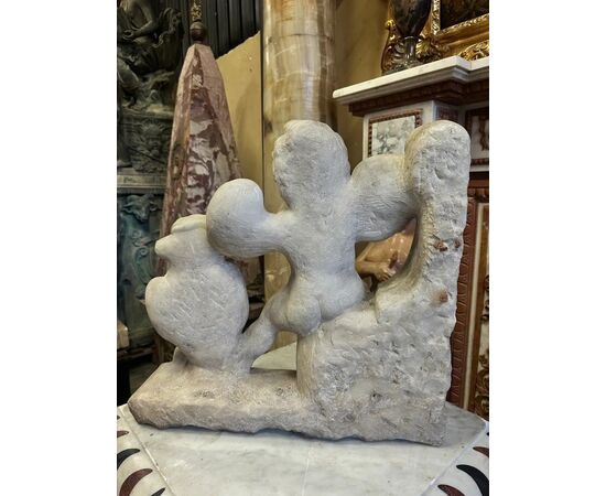 
Putto Alato in Marmo di Carrara, Sicilia XVII secolo