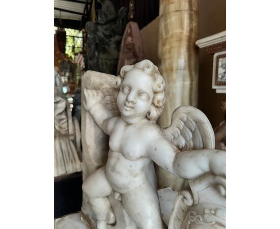 
Putto Alato in Marmo di Carrara, Sicilia XVII secolo