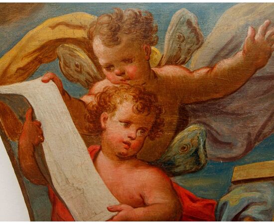 Scuola emiliana, XVIII secolo, Allegorie della Geometria e della Poesia