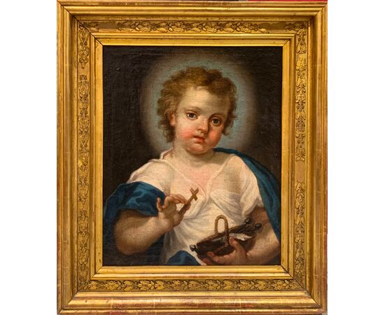 GESU’ BAMBINO dipinto su tela – Giuseppe Angeli