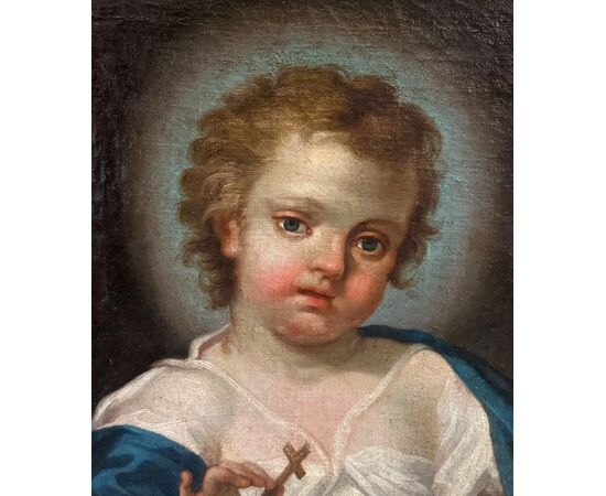 GESU’ BAMBINO dipinto su tela – Giuseppe Angeli