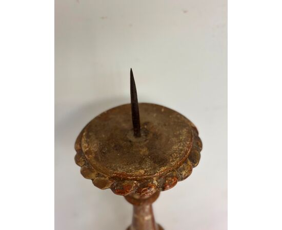 Louis XV carved and gilded mecca candlestick