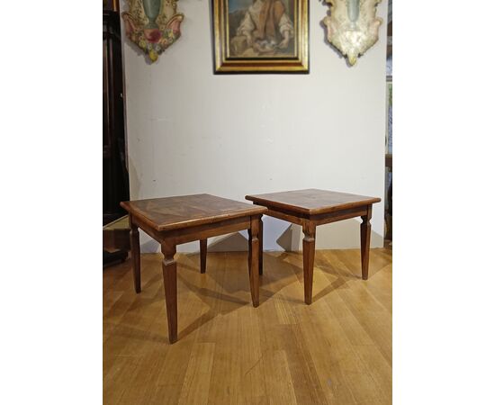 COPPIA DI TAVOLINI BASSI NEOCLASSICI FINE XVIII SECOLO