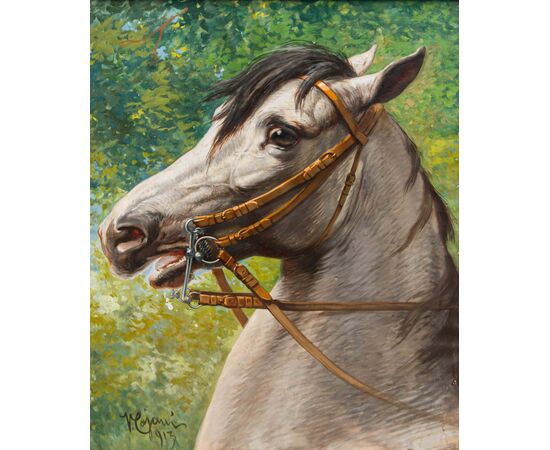 Vittorio Cajani (Turin, 1890 – Paris, 1940), The White Horse, 1913