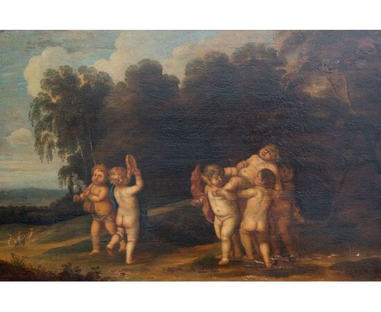 Baccanale di Putti - Scuola Fiamminga