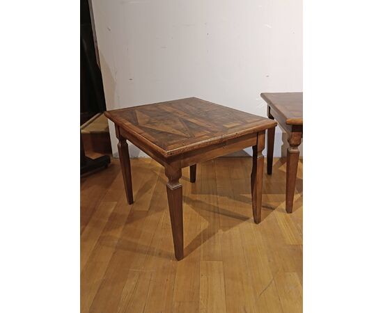 COPPIA DI TAVOLINI BASSI NEOCLASSICI FINE XVIII SECOLO