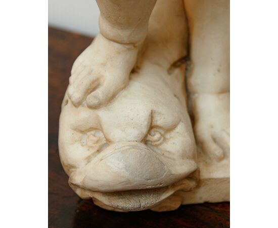 Toscana, XVIII secolo, Putto con delfino