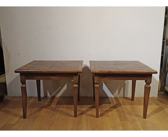 COPPIA DI TAVOLINI BASSI NEOCLASSICI FINE XVIII SECOLO