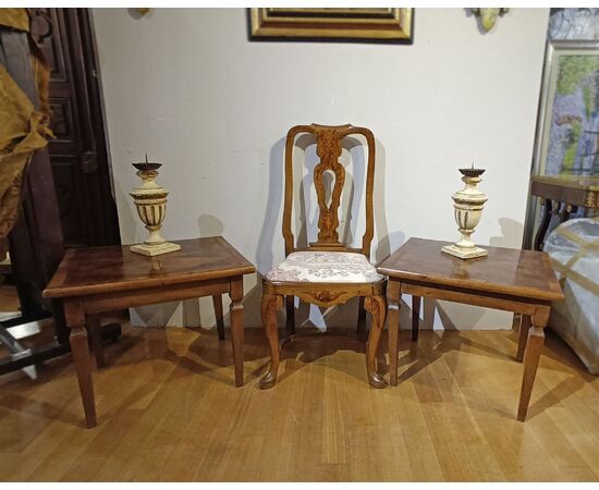 COPPIA DI TAVOLINI BASSI NEOCLASSICI FINE XVIII SECOLO