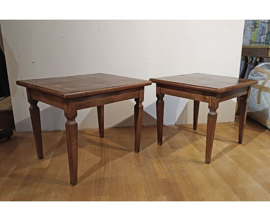 COPPIA DI TAVOLINI BASSI NEOCLASSICI FINE XVIII SECOLO