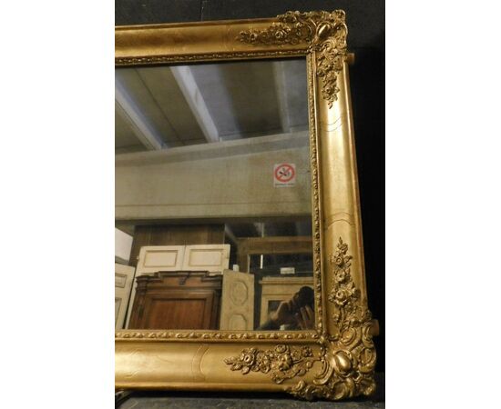 specc201 rectangular mirror end of &#39;800, mis. 83 x 157 cm     