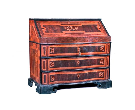 Veneered fall-front desk, Rome, Louis XIV