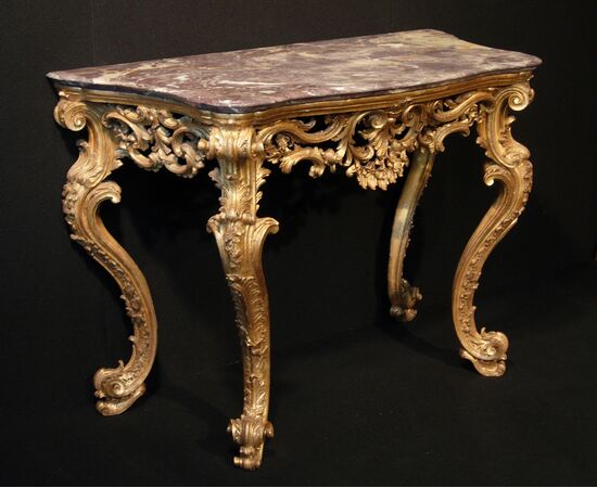 Gilded console table, Genoa, 18th century
