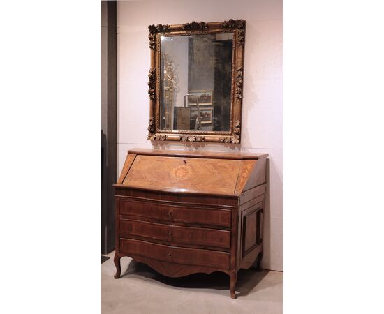 Inlaid flap desk, Louis XV, Malta.