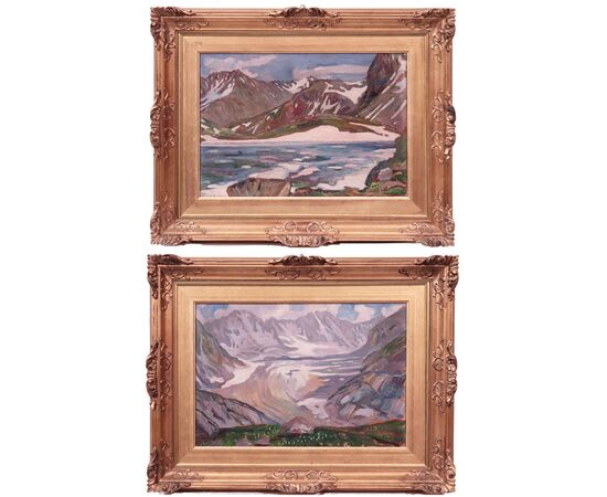 Mascarini Giuseppe (1877-1954) - Pair of mountain landscapes