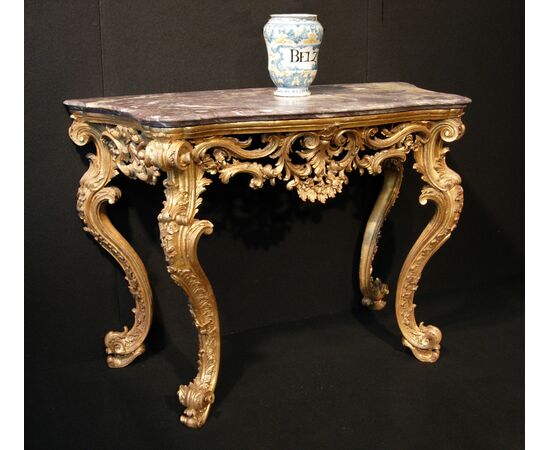 Gilded console table, Genoa, 18th century