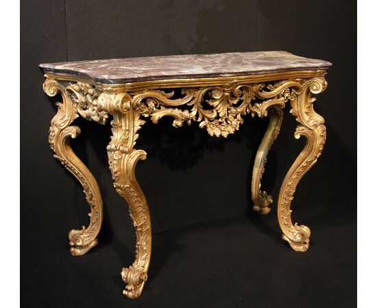 Gilded console table, Genoa, 18th century