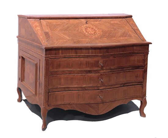 Inlaid flap desk, Louis XV, Malta.