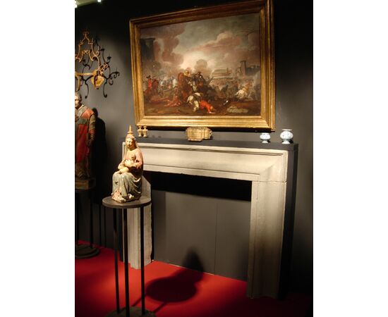 Stone fireplace, Salvator Rosa '600