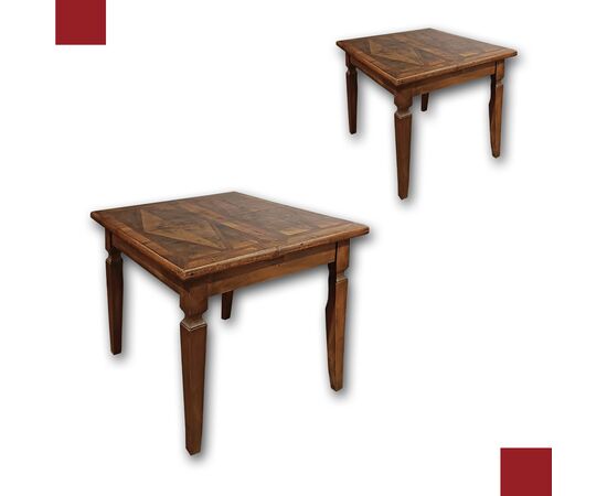 COPPIA DI TAVOLINI BASSI NEOCLASSICI FINE XVIII SECOLO