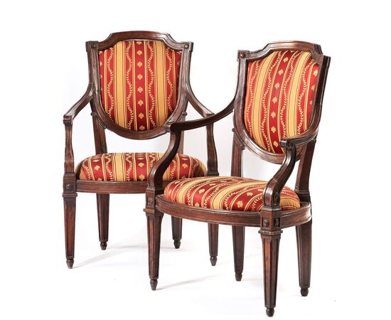 Pair of armchairs, Genoa, late 1700s