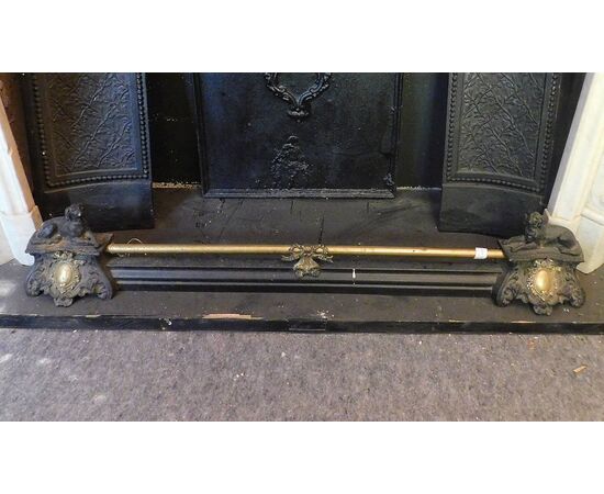 al163 - ashtray with iron / cast iron dogs, 110 xh 17 cm     