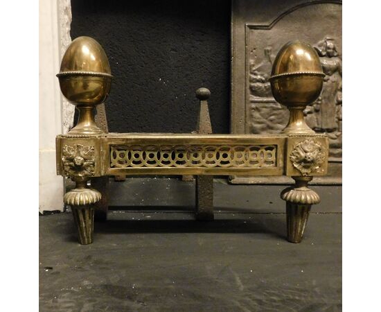 al160 - pair of andirons, 800, size cad. 35 x 28 cm,     