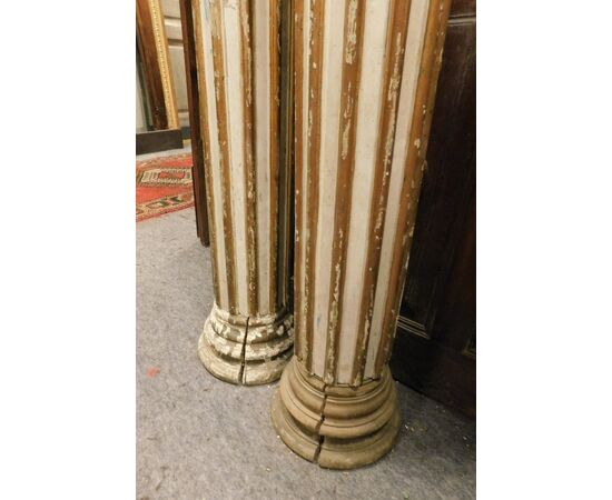 dars344 - n. 2 wooden columns, mis. cm 25 x cm 196 h     