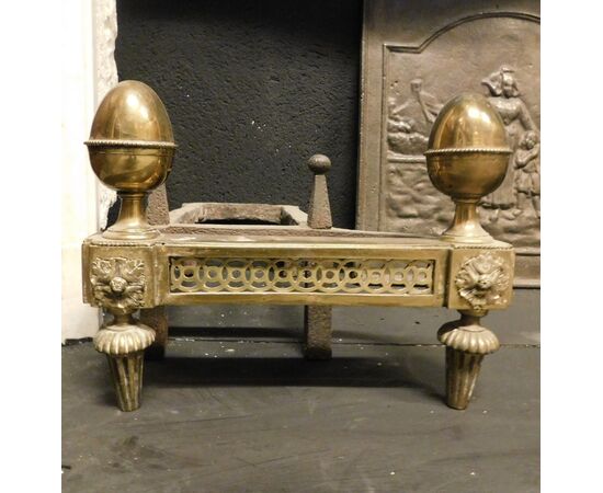 al160 - pair of andirons, 800, size cad. 35 x 28 cm,     