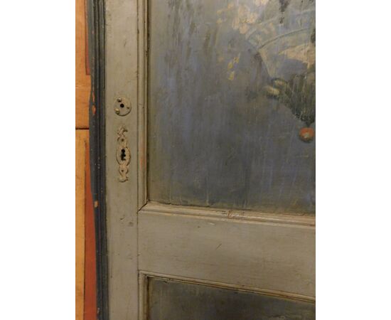 ptl481 lacquered door, ep. &#39;700, mis.with frame h cm 230 x 115 max     