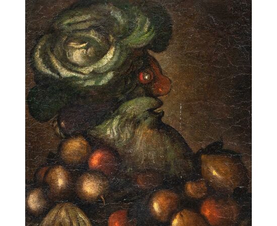 Pittore seguace di Giuseppe Arcimboldo (Milano 1527 - Milano 1593)) - Allegoria dell’Autunno.