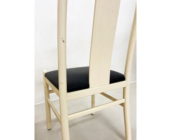 Lacquered wood chairs - 1980 (set of 4)