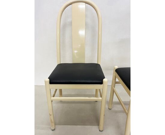 Lacquered wood chairs - 1980 (set of 4)