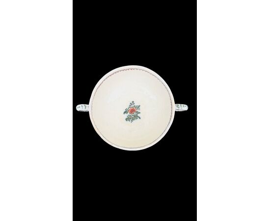 Maiolica childbirth cup. Coopellotti manufacturer. Lodi.