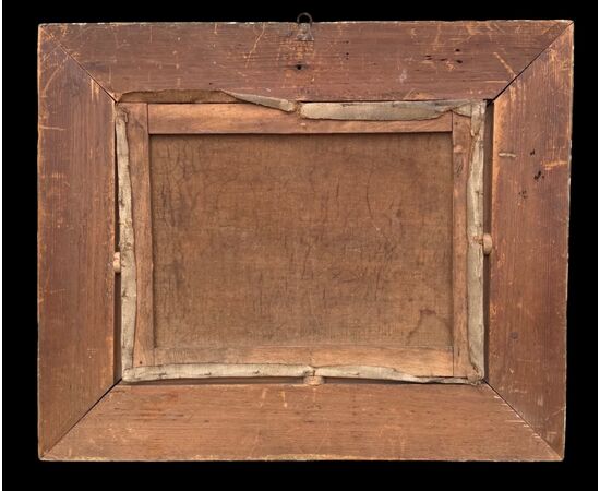 Dipinto olio su tela raffigurante paesaggio con fiume.Francia.